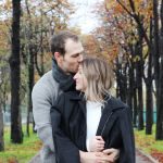 couple, paris, tour eiffel, moon, sunset, lights, love, opera, kiss